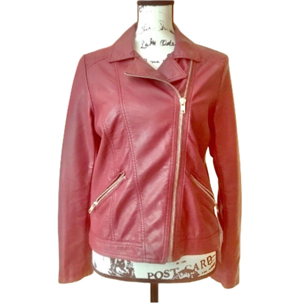 F21 Faux Leather Moto Jacket